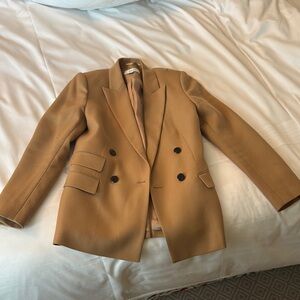 Reiss Tan Double-Breasted Blazer (US size 6)